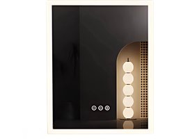 Badkamerspiegel Berlin - 40x50cm - Met verwarming en LED verlichting - Geen condens - Spiegel voor badkamer