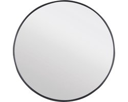 Badkamerspiegel Differnz Rond 65x65cm Aluminium Omlijsting Mat Zwart