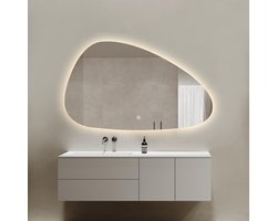 Badkamerspiegel FENOMÉ Florence Organisch LED Verlichting Condensvrij 75x120cm met verwarming