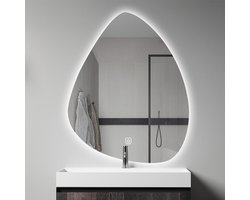 Badkamerspiegel FENOMÉ Rocks Organisch LED Verlichting Condensvrij 60cm x 80cm