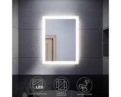 Badkamerspiegel met LED-verlichting 60x50 badkamerspiegel wandspiegel