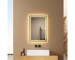 Badkamerspiegel met ledverlichting - energiebesparend - 40 x 60 cm