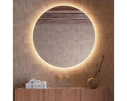 Badkamerspiegel met licht - LED spiegel - Precisie verzorging - Instelbare lichtintensiteit - 80 cm - Chroom