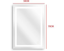 Badkamerspiegel met Verlichting 50x70 cm - Touch LED Spiegel voor Badkamer