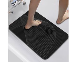 Badkamertapijt, antislip, wasbaar, zacht, wollig, badtapijt, shaggy hoogpolig microvezel, badmat - 60 x 90 cm, wijnrood