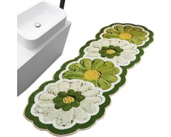 Badkamertapijt - Keukenloper - Vloer Beschermen - Antislip Rubber - 120 x 50 cm - Groen