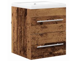 Badkamertenk te kast | badkamerkast | Wastafelmeubel | Wastafel onderkast met lade met opslag Bruin 42 x 39 x 52 cm