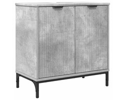 Badkamertenk te kast | badkamerkast | Wastafelmeubel | Wastafel onderkast met opslag Beton Grijs 60,5 x 33,5 x 61 cm