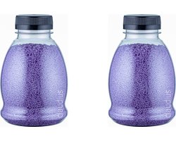 Badkaviaar Lavendel - 225 gram - Fles met zwarte dop - set van 2 stuks - bad parels voor in bad