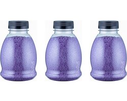 Badkaviaar Lavendel - 225 gram - Fles met zwarte dop - set van 3 stuks - bad parels voor in bad