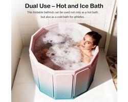badkuip, 80 x 70 cm (b x h), mobiele badkuip voor warme en koude baden, voor kleine badkamers, douche spa en wellness buitenshuis, ijsbad voor volwassenen
