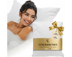 Badkussen – Luxe badkussens voor in bad – Dik en comfortabel Spa Kussen voor Hoofd, Hek en Rug – Hoofdsteun bad voor een spa ervaring thuis – Wasbare snel drogende Nekkussen Bad – Badkussen Wit