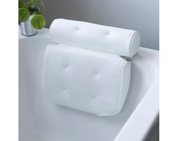 Badkussen Noble Wellness - Kussen voor in Bad - Rug en Nekkussen - Wit bad kussen