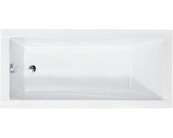 Badland MODERN ligbad 120 x 70 cm wit met hoofdsteun zonder zijpaneel