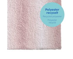 Badmat, 120 x 70 cm, Polyester, Oud Roze - Kela | Ombre