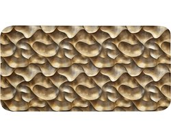 Badmat 120x60 cm - Antislip - Abstract - Antiek - Goud - Badmatten voor badkamer - Badkamermat - Douchemat - Badkamer mat