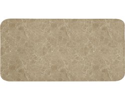 Badmat 120x60 cm - Antislip - Beige - Marmer - Witte aders - Badmatten voor badkamer - Badkamermat - Douchemat - Badkamer mat