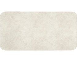 Badmat 120x60 cm - Antislip - Crème - Egaal - Beton - Badmatten voor badkamer - Badkamermat - Douchemat - Badkamer mat