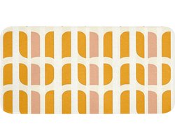 Badmat 120x60 cm - Antislip - Geometrisch - Patroon - Geel - Roze - Badmatten voor badkamer - Badkamermat - Douchemat - Badkamer mat