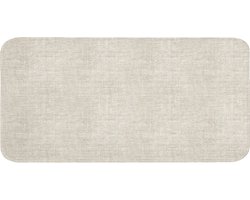 Badmat 120x60 cm - Antislip - Linnen - Textuur - Beige - Badmatten voor badkamer - Badkamermat - Douchemat - Badkamer mat