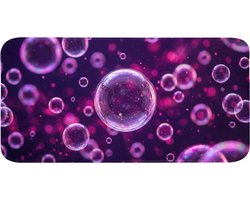 Badmat 120x60 cm - Antislip - Paars - Bubbels - Schuim - Badmatten voor badkamer - Badkamermat - Douchemat - Badkamer mat