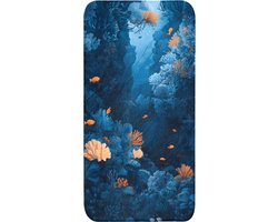 Badmat 60x120 cm - Antislip - Koraalrif - Vissen - Oceaan - Blauw - Badmatten voor badkamer - Badkamermat - Douchemat - Badkamer mat