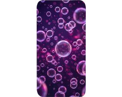 Badmat 60x120 cm - Antislip - Paars - Bubbels - Schuim - Badmatten voor badkamer - Badkamermat - Douchemat - Badkamer mat