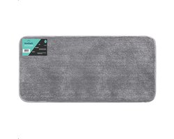Badmat - 60x120cm - Grijs - Grote Antislip Douchemat Badkamermat of WC mat