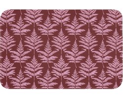 Badmat 60x40 cm - Antislip - Blad - Patroon - Paars - Badmatten voor badkamer - Badkamermat - Douchemat - Badkamer mat