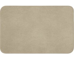 Badmat 60x40 cm - Antislip - Zandkleur - Korrelige structuur - Beton - Badmatten voor badkamer - Badkamermat - Douchemat - Badkamer mat