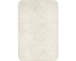 Badmat 60x90 cm - Antislip - Crème - Egaal - Beton - Badmatten voor badkamer - Badkamermat - Douchemat - Badkamer mat