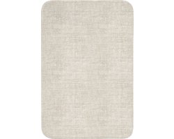 Badmat 60x90 cm - Antislip - Linnen - Textuur - Beige - Badmatten voor badkamer - Badkamermat - Douchemat - Badkamer mat