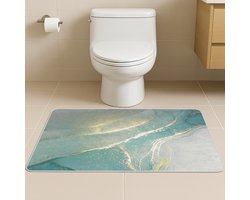 Badmat 80x120 cm - WC Mat Antislip - Marmer patroon - Douchemat - Badkamermat