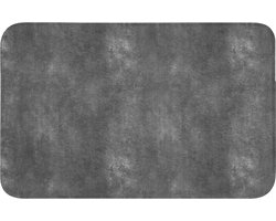 Badmat 80x50 cm - Antislip - Donkergrijs - Ruw - Beton - Badmatten voor badkamer - Badkamermat - Douchemat - Badkamer mat