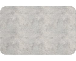 Badmat 80x50 cm - Antislip - Grijs - Beton - Industrieel - Badmatten voor badkamer - Badkamermat - Douchemat - Badkamer mat