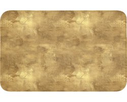 Badmat 80x50 cm - Antislip - Industrieel - Textuur - Goud - Badmatten voor badkamer - Badkamermat - Douchemat - Badkamer mat