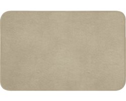 Badmat 80x50 cm - Antislip - Zandkleur - Korrelige structuur - Beton - Badmatten voor badkamer - Badkamermat - Douchemat - Badkamer mat