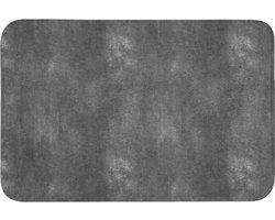 Badmat 90x60 cm - Antislip - Donkergrijs - Ruw - Beton - Badmatten voor badkamer - Badkamermat - Douchemat - Badkamer mat