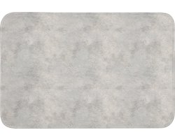 Badmat 90x60 cm - Antislip - Grijs - Beton - Industrieel - Badmatten voor badkamer - Badkamermat - Douchemat - Badkamer mat