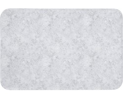 Badmat 90x60 cm - Antislip - Grijs - Terrazzo-effect - Beton - Badmatten voor badkamer - Badkamermat - Douchemat - Badkamer mat