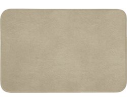 Badmat 90x60 cm - Antislip - Zandkleur - Korrelige structuur - Beton - Badmatten voor badkamer - Badkamermat - Douchemat - Badkamer mat
