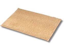 Badmat Antislip - Camel - Voor In Badkamer - Badkamer Mat Antislip Extra Grip - Badkamermatten Sneldrogend - 90X60 CM
