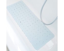 Badmat antislip- Douchemat Antislip 36x 97 CM- rubber Licht blauw mat- Home