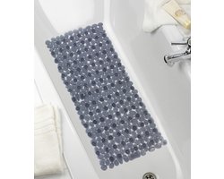 Badmat antislip grijs met zuignappen