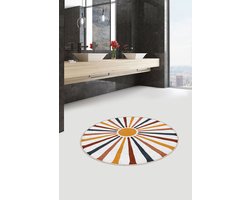 Badmat antislip rond Ø80 cm - Toiletmat - Zon kleuren - Douchemat