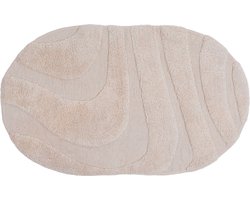 Badmat Beau - Beige Ovaal 50 x 80 cm