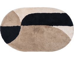 Badmat Bowie - Taupe Ovaal 50 x 80 cm