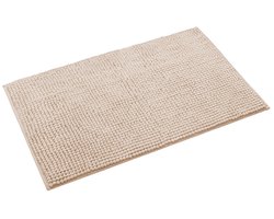 Badmat - Chenille badmat - Absorberende badmat - Antislip badmat - 60*90cm - Woondecoratie mat - Korte pool - Superabsorberend - Zacht - Geschikt voor badkuipen, doucheruimtes en badkamervloeren - Beige