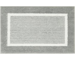 Badmat - Douchemat Vloermat - Badkamer Comfort - Zacht Wollen Oppervlak - 60 x 100 cm - Grijs