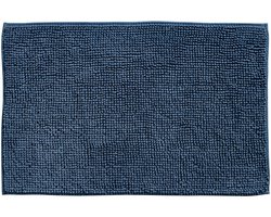 Badmat Indiana Blauw 50x78 cm – Zachte Chenille Badmat Rechthoek – Luxe Douchemat – Sneldrogend & Waterabsorberend – Oeko-Tex Gecertificeerd – Wasbaar